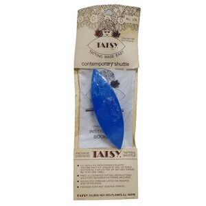 Tatsy‎ Contemporary Shuttle Tatting Made Easy Kit With Instructions Blue Plastic